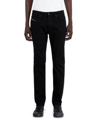 2019 D Strukt Slim Fit 32" Jeans in Black by DIESEL