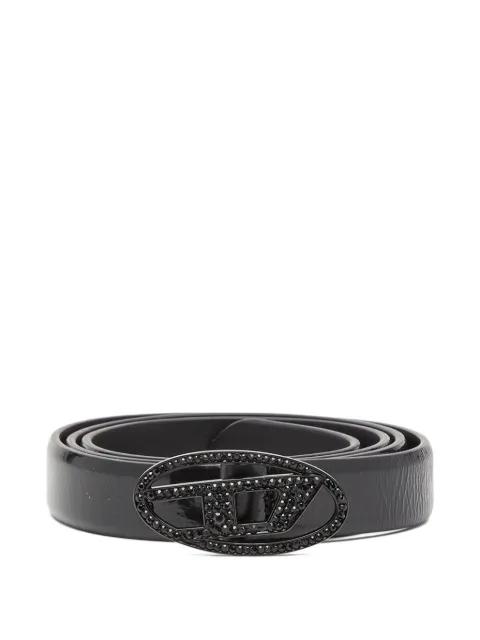 B-1dr Strass 20 logo-buckle belt by DIESEL