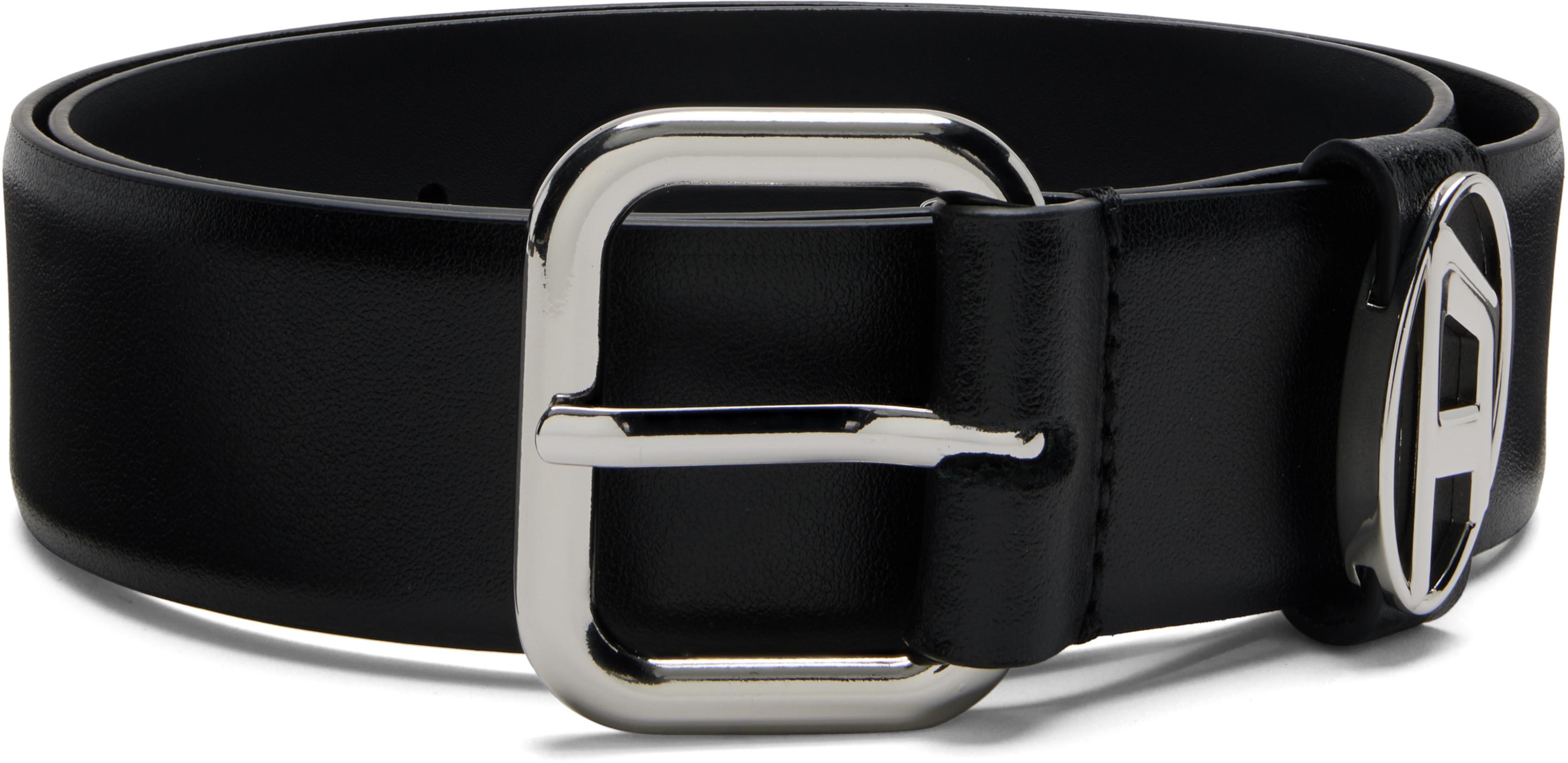Black B-1dr Oval D Loop Belt by DIESEL