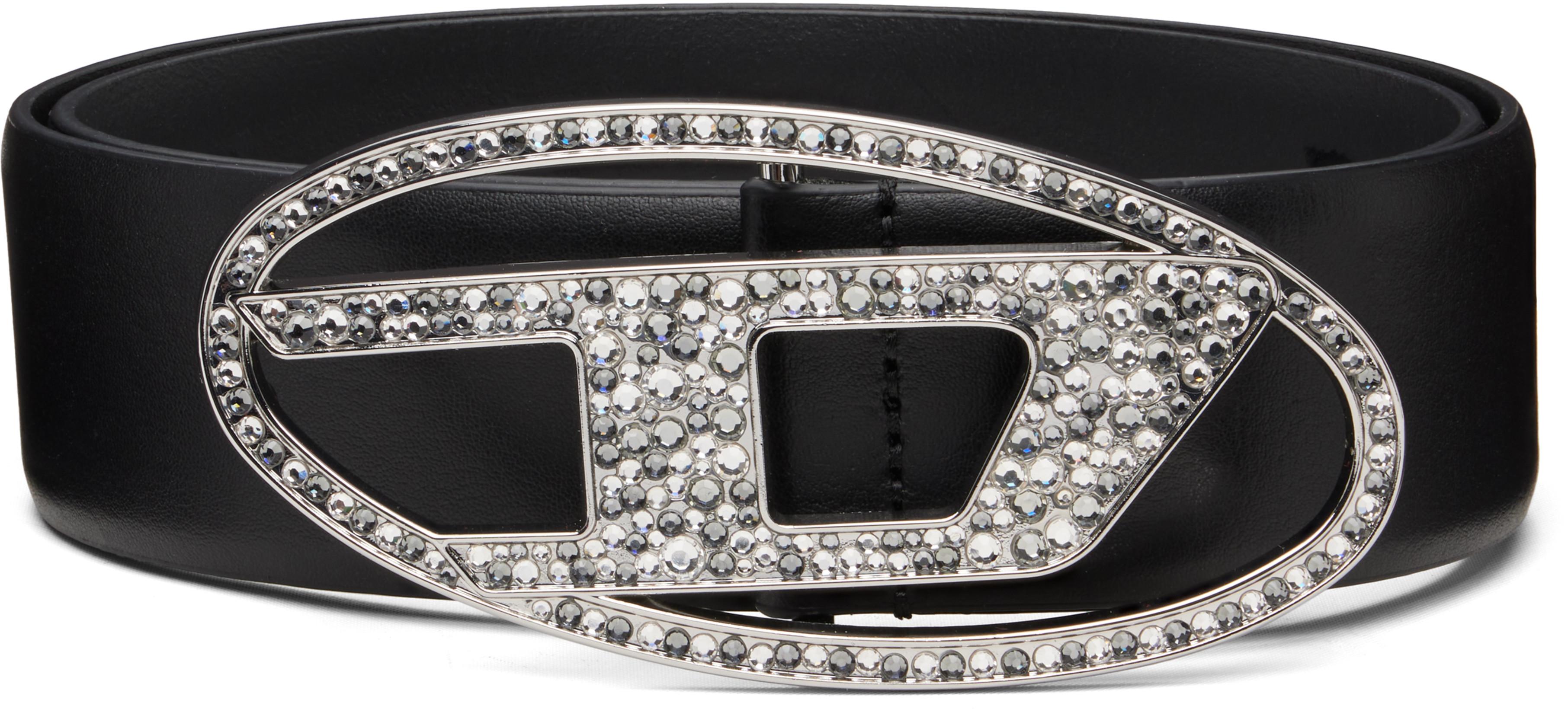 Black B-1dr Strass Belt by DIESEL