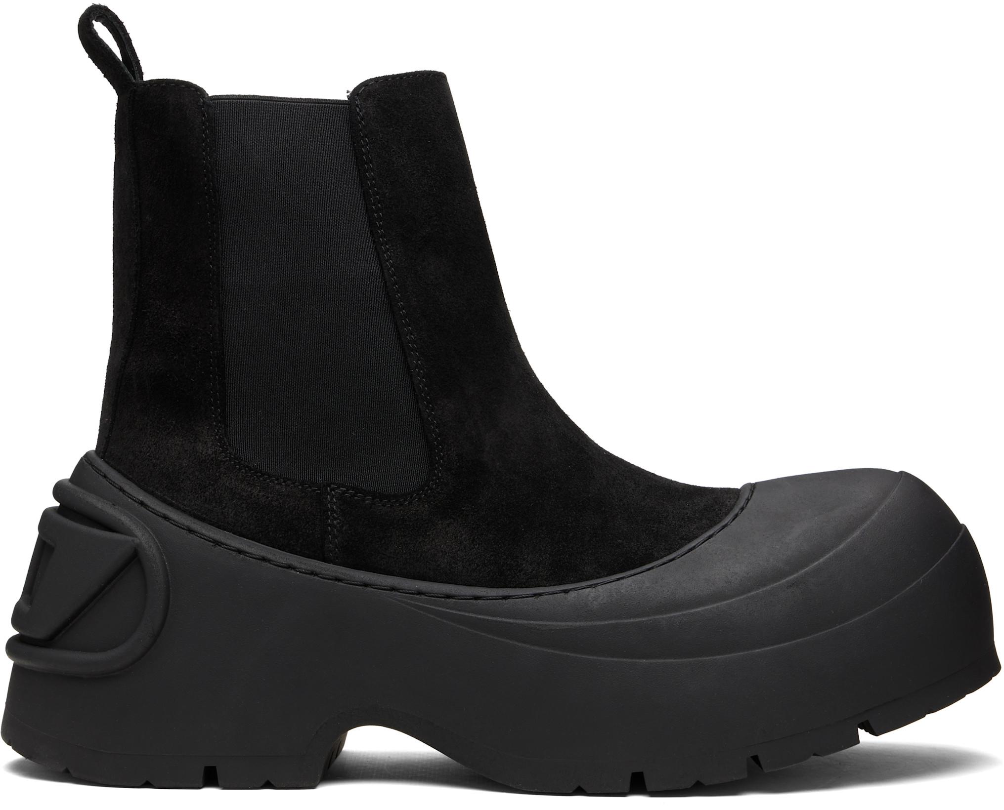 Black D-Donald Beatle Chelsea Boots by DIESEL