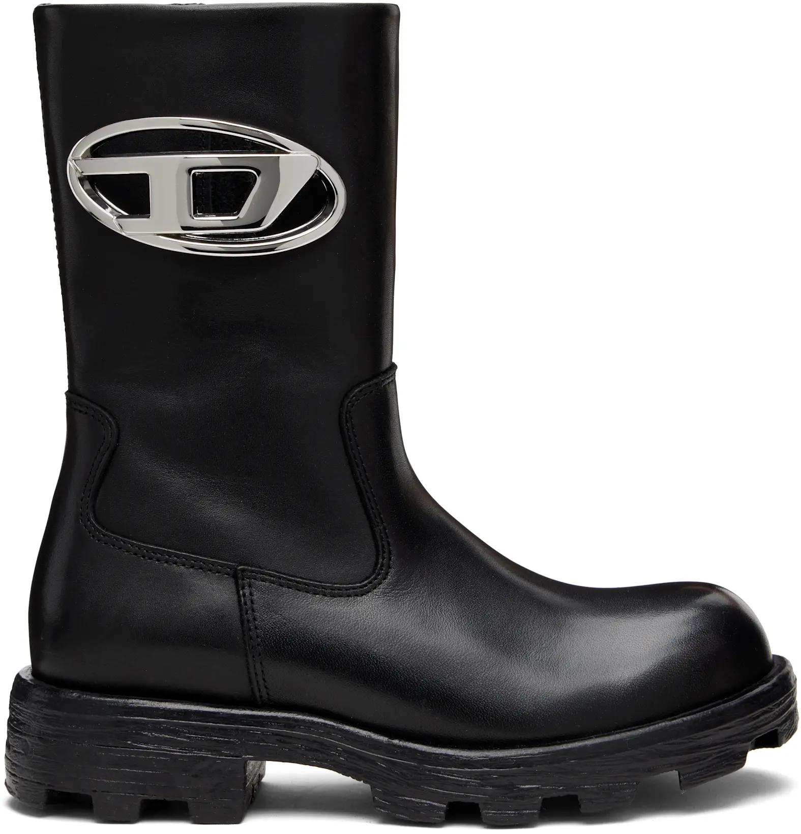 Black D-Hammer Bkr D W Boots by DIESEL