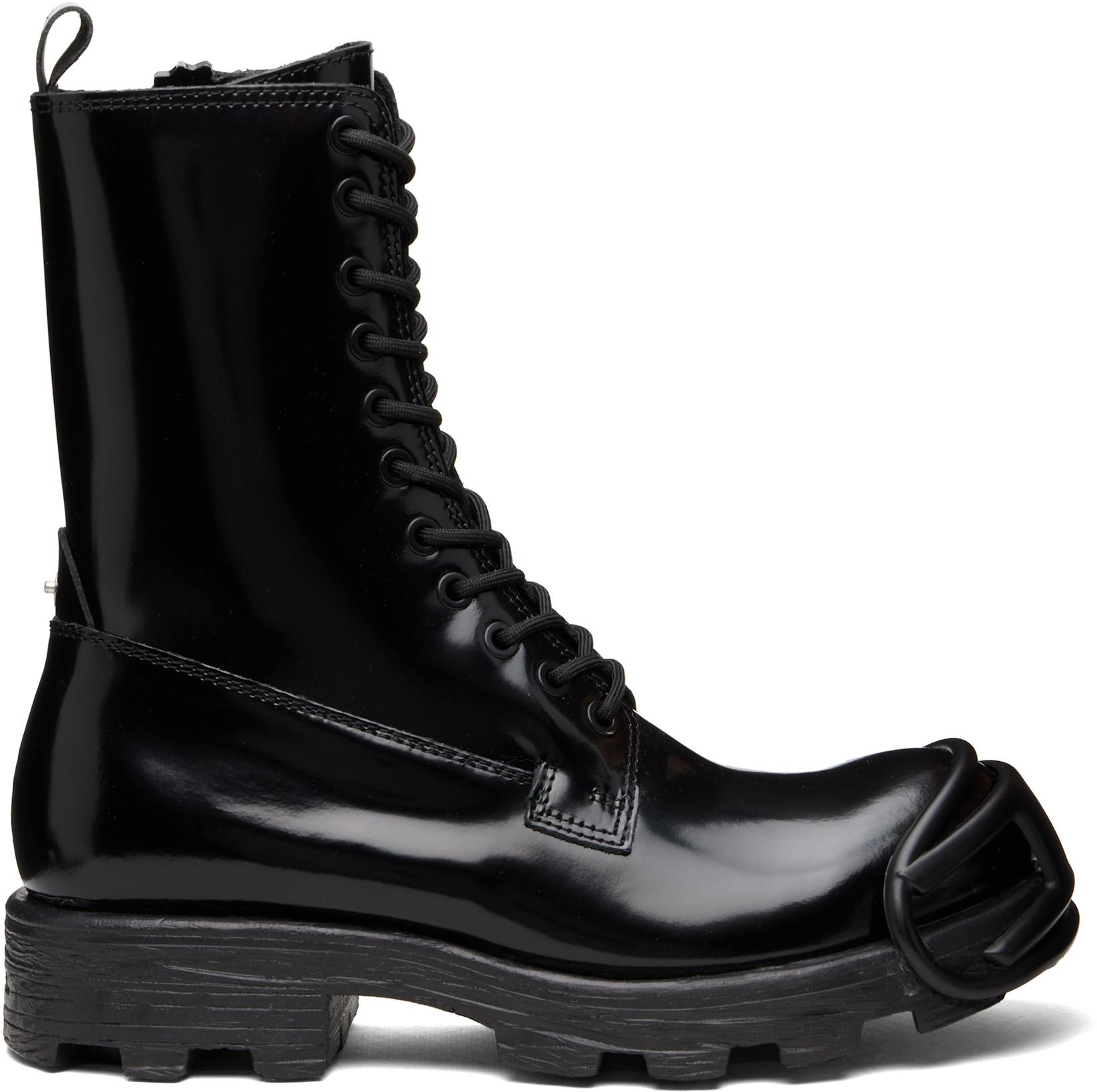 Black D-Hammer Bt D Boots by DIESEL