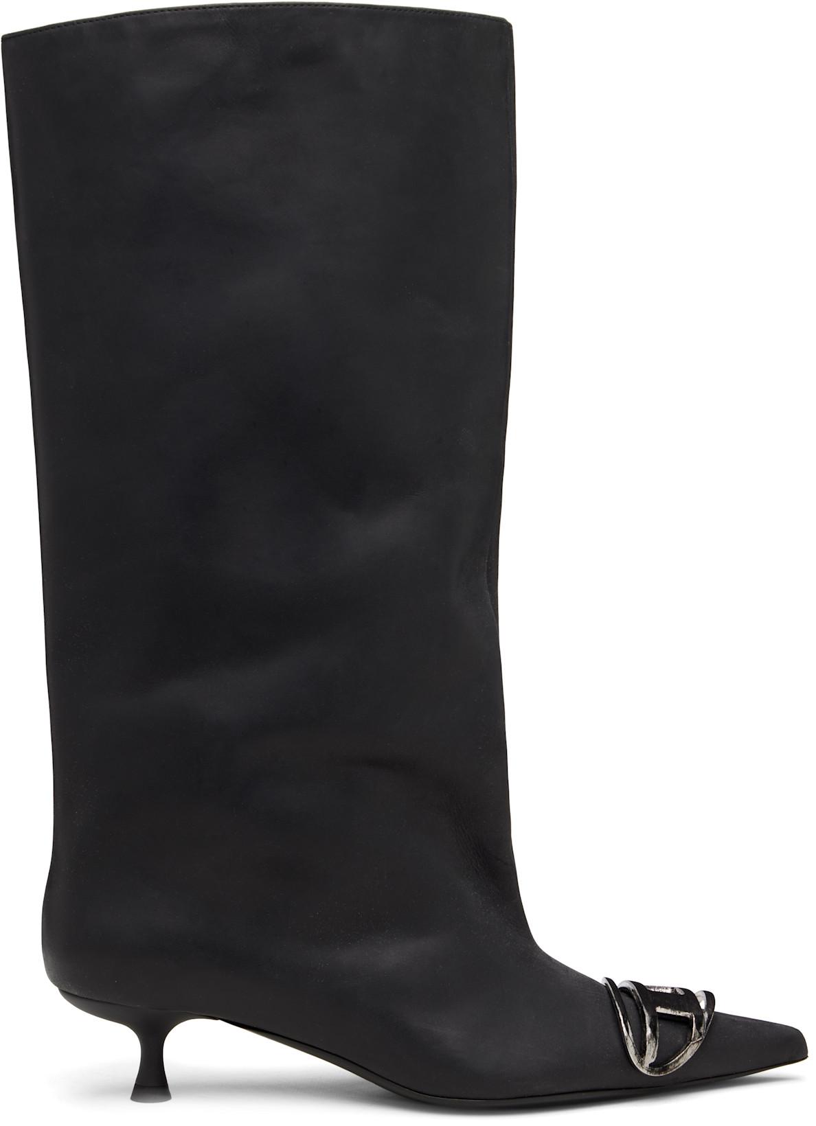 Black D-Venus 40 Kb Tube Boots by DIESEL