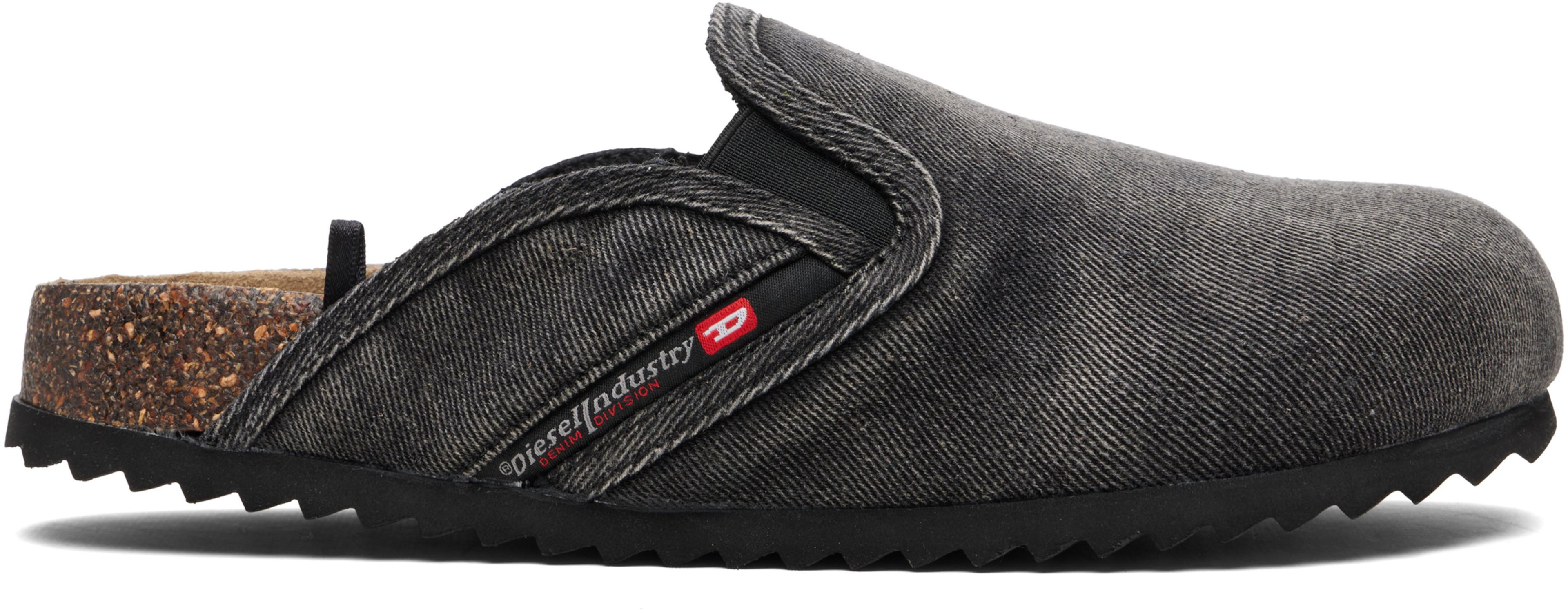 Black D-Woodstock Slip-on Loafers by DIESEL