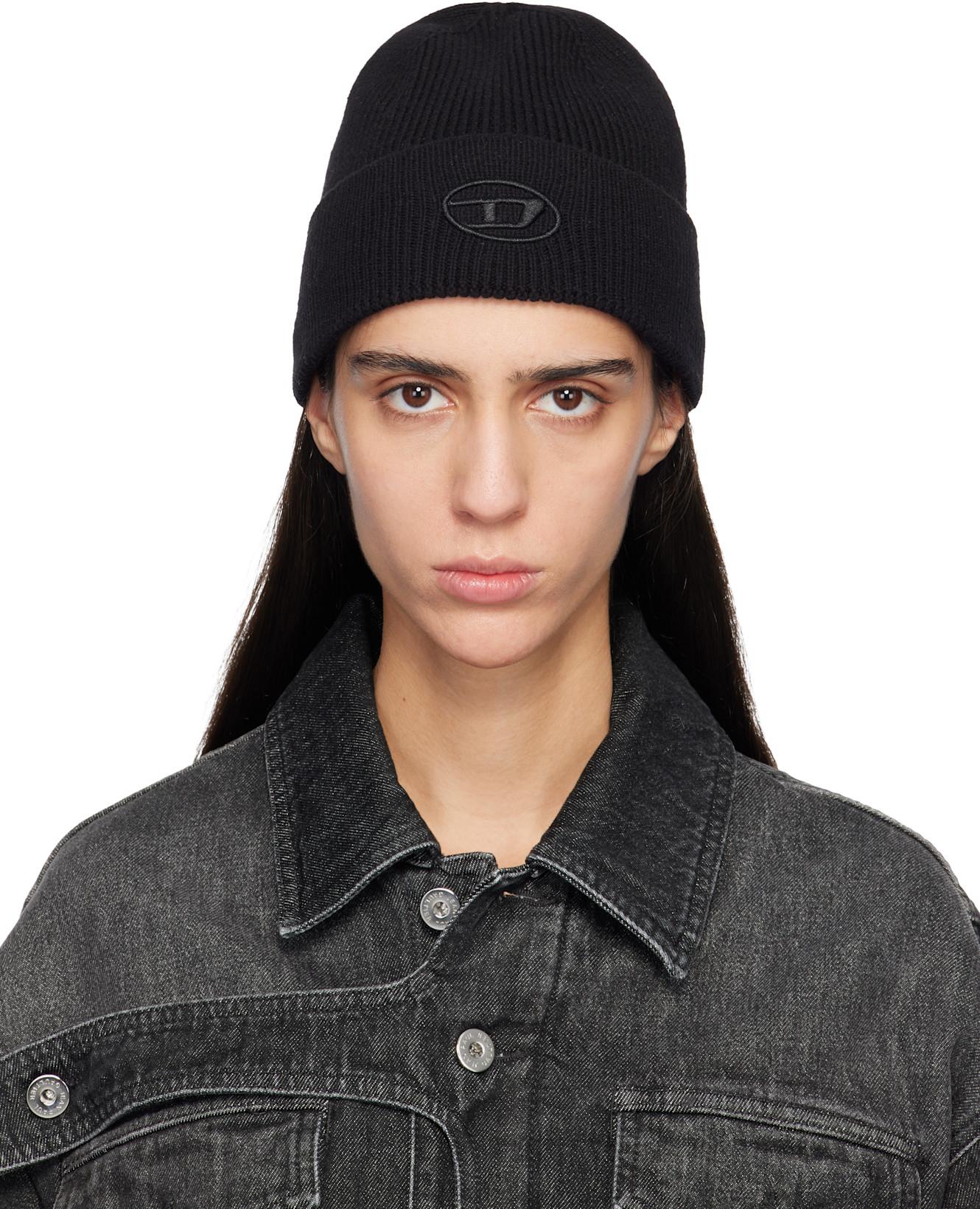 Black K-Coder-Fully B Beanie by DIESEL