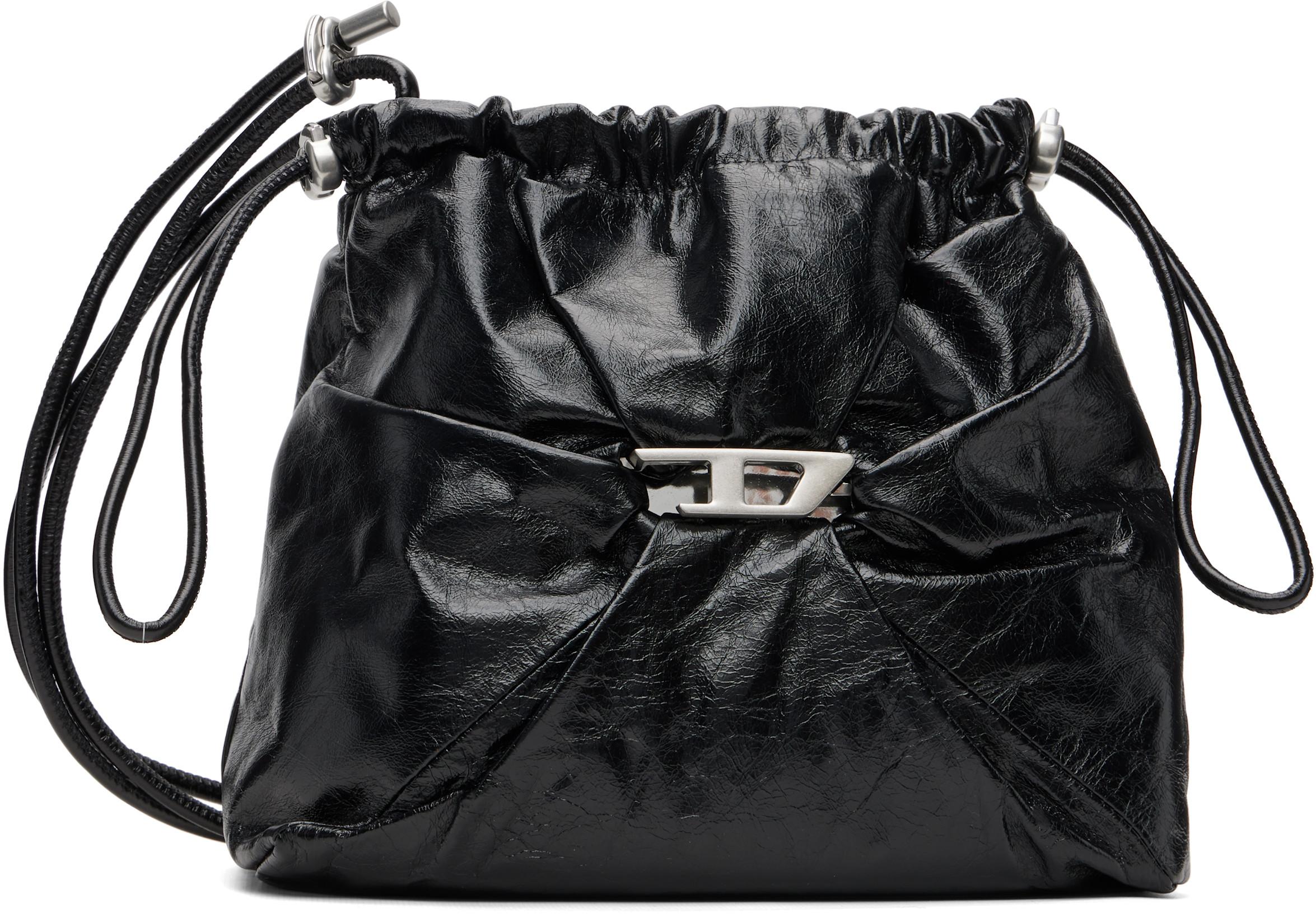 Black Scrunch-D Bucket Bag by DIESEL