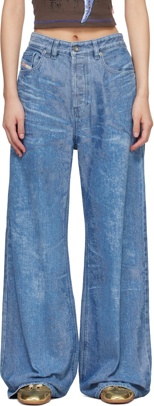 Blue 1996 D-Sire Relaxed Low Waist Jeans by DIESEL