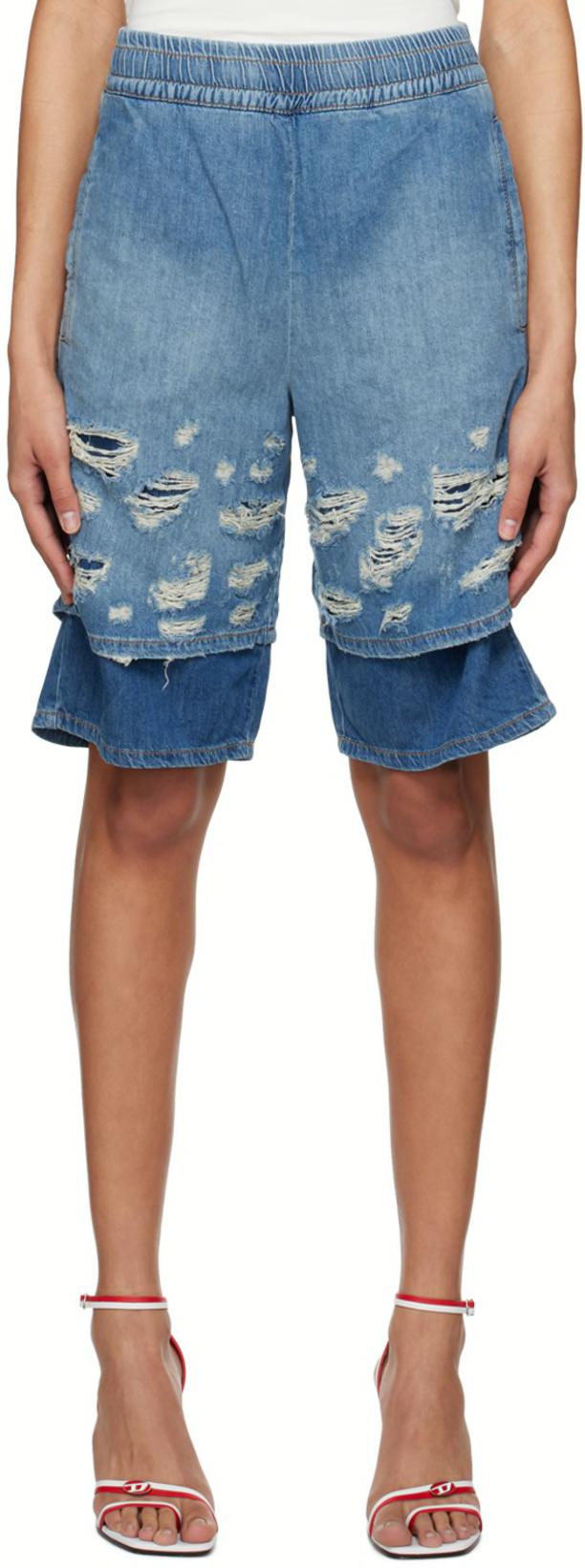 Blue D-Horty Shorts by DIESEL
