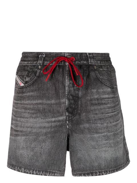 Bmbx-Nico denim-print swim shorts by DIESEL