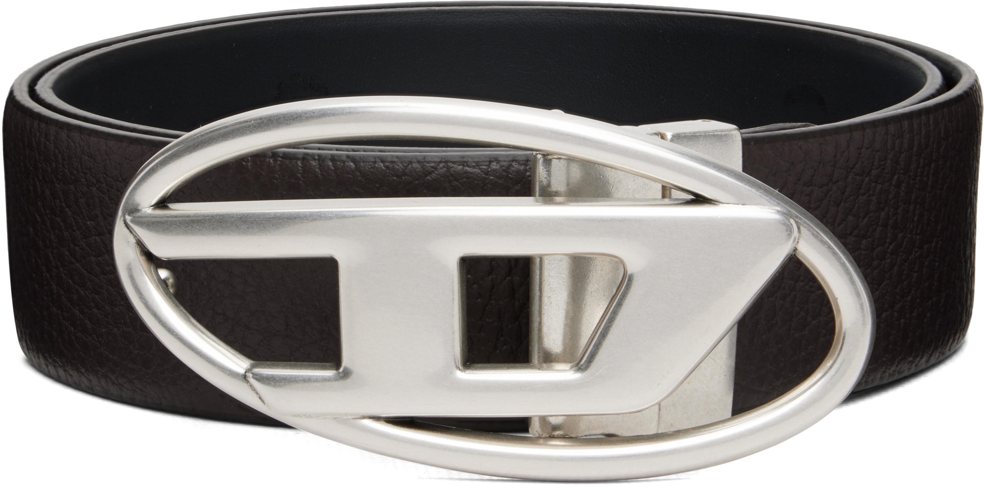 Brown & Black B-1dr Rev Ii Reversible Belt by DIESEL