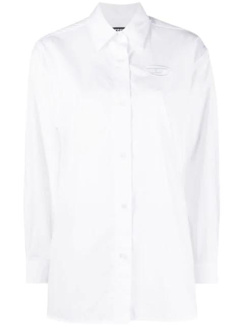 C-Bruce-B logo-embroidered shirt by DIESEL
