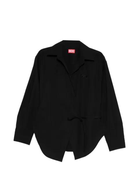 C-Delphos-S1 tie-detail collared shirt by DIESEL