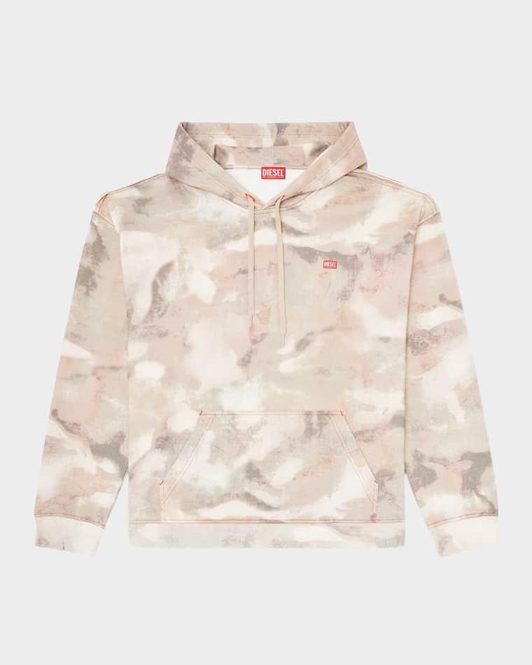 Camouflage Cotton Jersey Hoodie by DIESEL