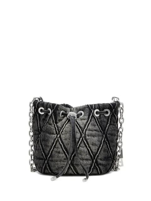Charm-D S-Mini quilted chain bucket bag by DIESEL