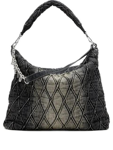 Charm-D quilted chain-embellished shoulder bag by DIESEL