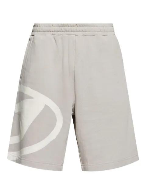 Crow logo-print drawstring shorts by DIESEL