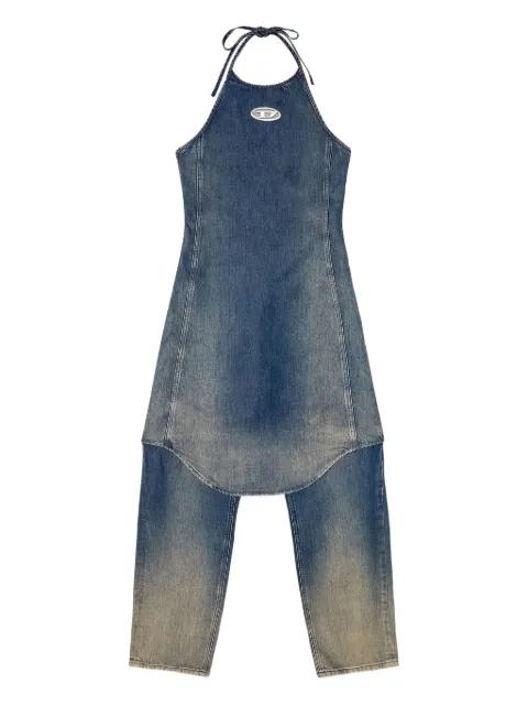 Cynthia halter-neck denim jumpsuit by DIESEL