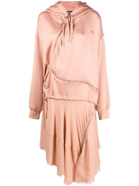 D-Abanazip asymmetric jumper dress by DIESEL