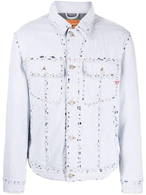 D-Barcy ripped denim jacket by DIESEL