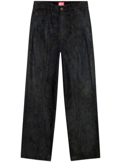 D-Chino-Work coated straight-leg jeans by DIESEL