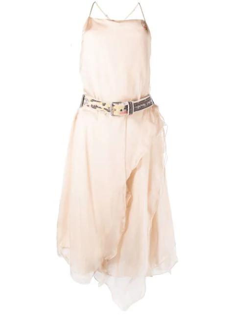 D-Claes asymmetric silk dress by DIESEL