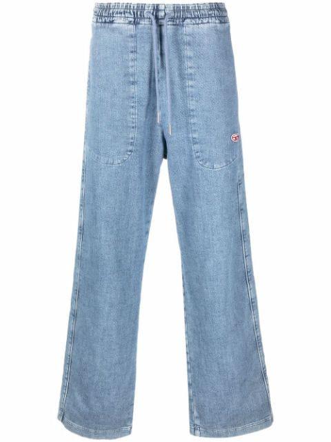 D-Martians Track 09D01 wide-leg jeans by DIESEL