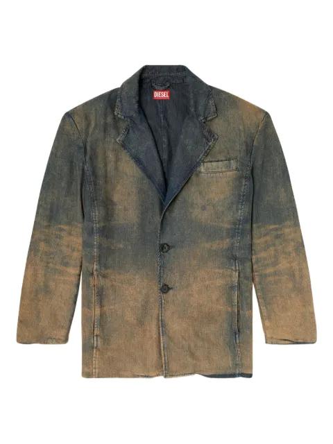 D-Reg-S distressed denim blazer by DIESEL