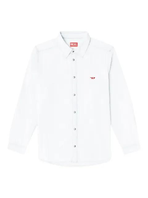 D-Simply logo-embroidered cotton shirt by DIESEL