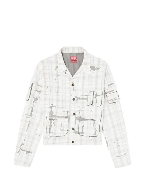 D-Valen check-pattern shirt jacket by DIESEL