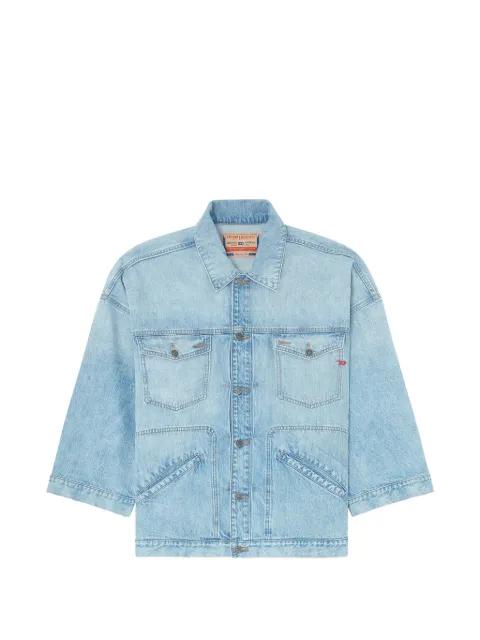 DE-LIN bartack-stitch denim jacket by DIESEL