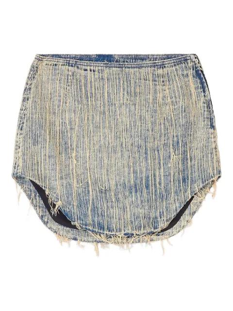 De-Ada-S frayed denim asymmetric skirt by DIESEL