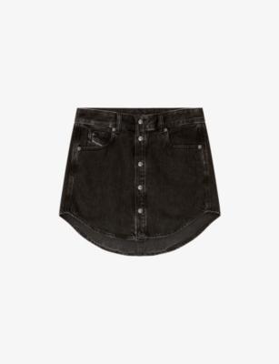 De-Ard Button-Front Denim Mini Skirt by DIESEL