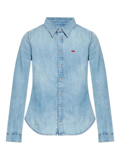 De-Eazy button embroidered shirt by DIESEL