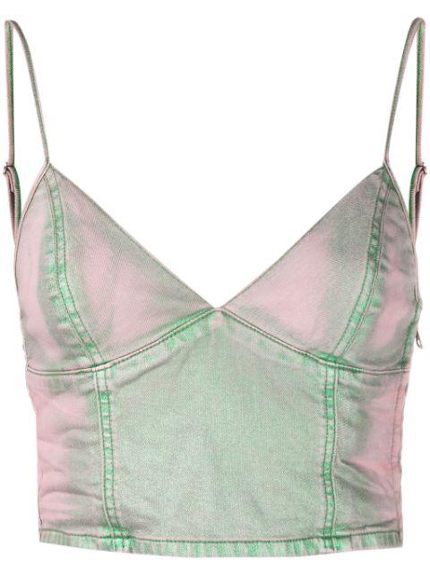 De-Fulvy-S denim cropped top by DIESEL