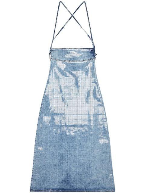De-Held S open-back denim midi dress by DIESEL