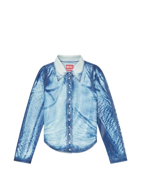 De-Lyria-Fsi button-front denim shirt by DIESEL