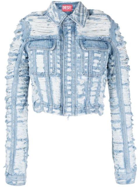 De-Slimmy-Fsc cropped denim jacket by DIESEL