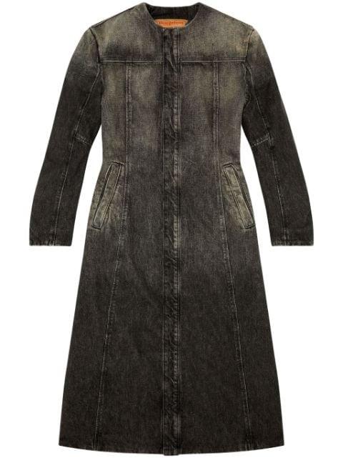 De-Sy-S collarless denim coat by DIESEL