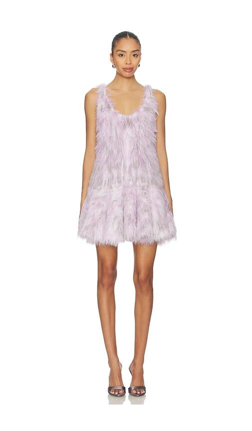 Diesel Astrid Faux Fur Dress in Lavender by DIESEL