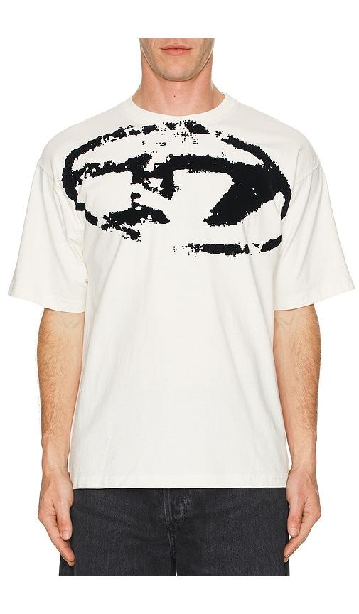 Diesel Box Tee in White by DIESEL