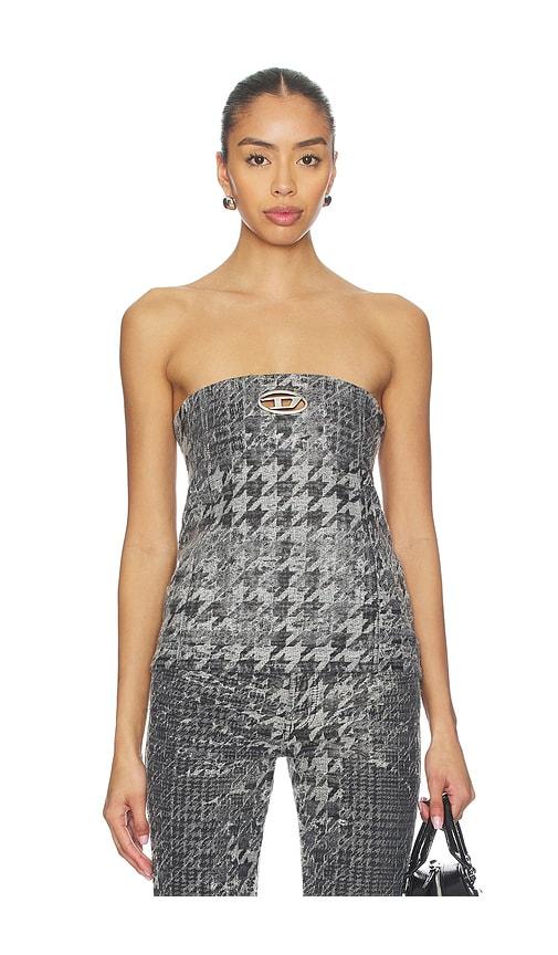 Diesel Corset Top in Black by DIESEL