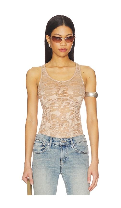 Diesel Ezzy Bodysuit in Beige by DIESEL