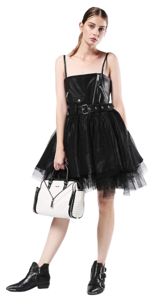 Diesel Flaggy Leather & Mesh Short Night Out Dress by DIESEL | jellibeans
