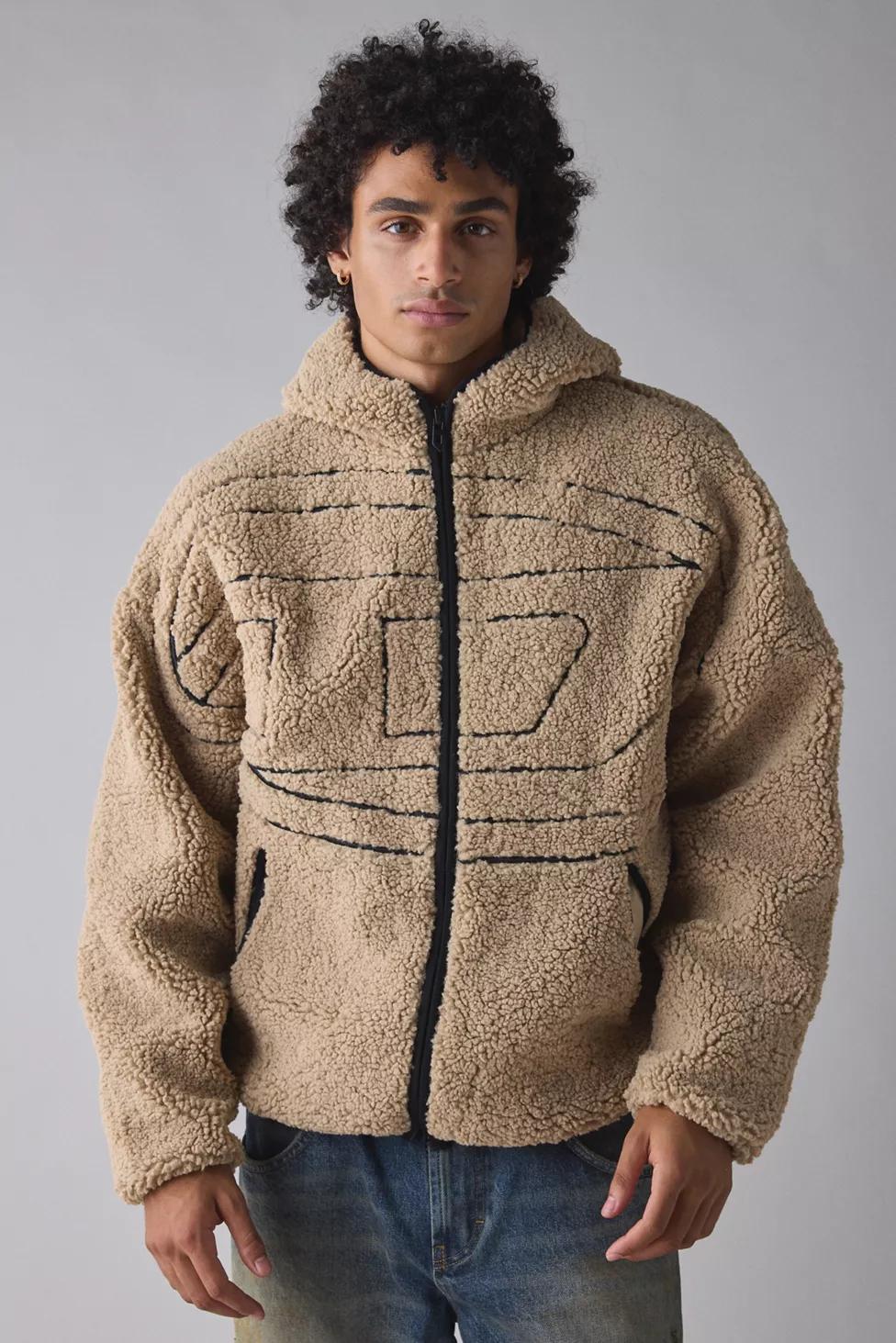 Diesel S-Zat Fleece Hooded Zip-Up Jacket by DIESEL