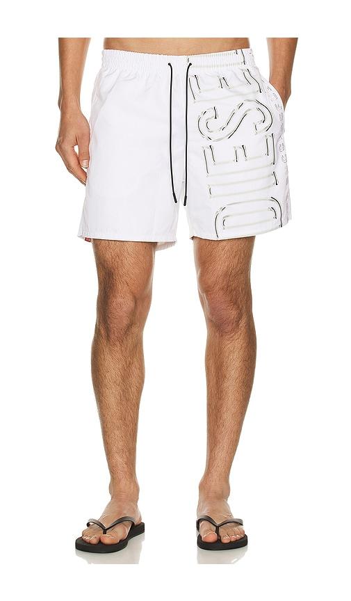 Diesel Soccer Boardshort in White by DIESEL