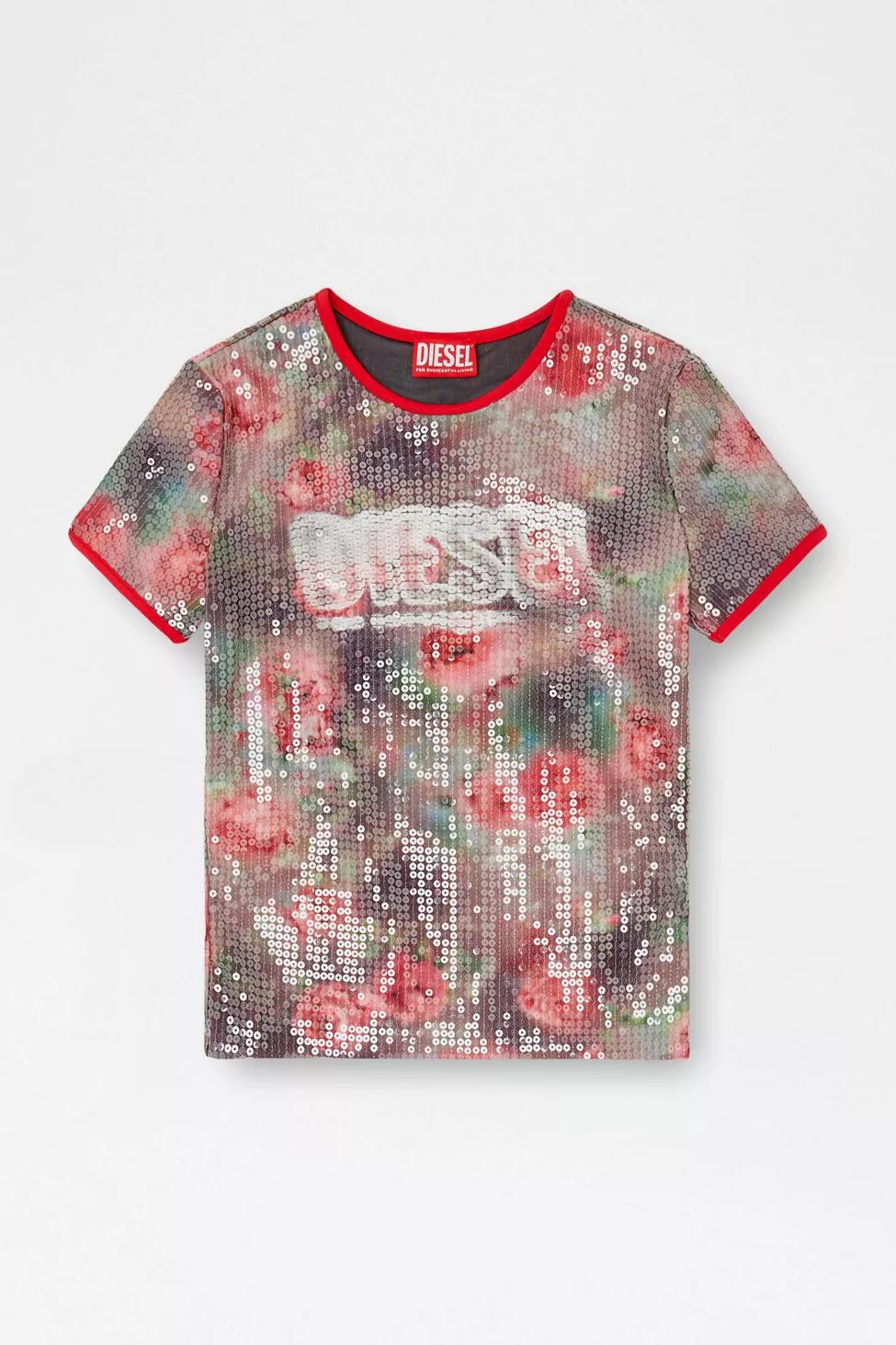 Diesel T-Unkyel Sequin Baby Tee by DIESEL