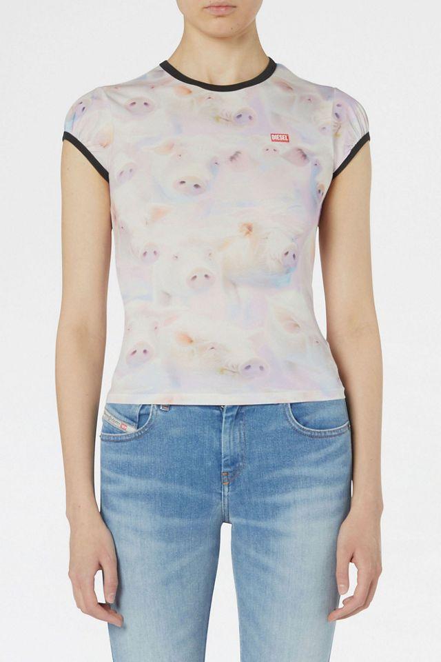 Diesel T-Unkyp Graphic Ringer Tee by DIESEL