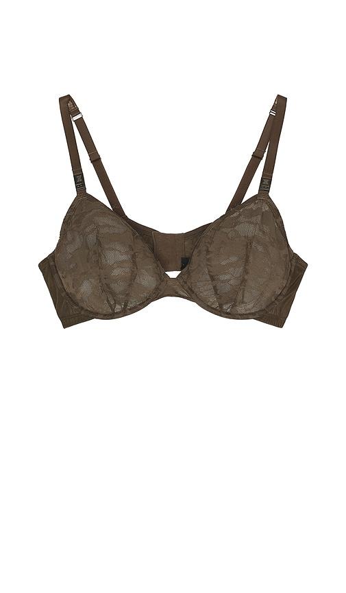 Diesel X Savage C Camo Lace Plunge Bra in Green by DIESEL