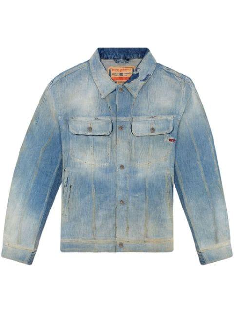 Distressed Denim Jacket by DIESEL